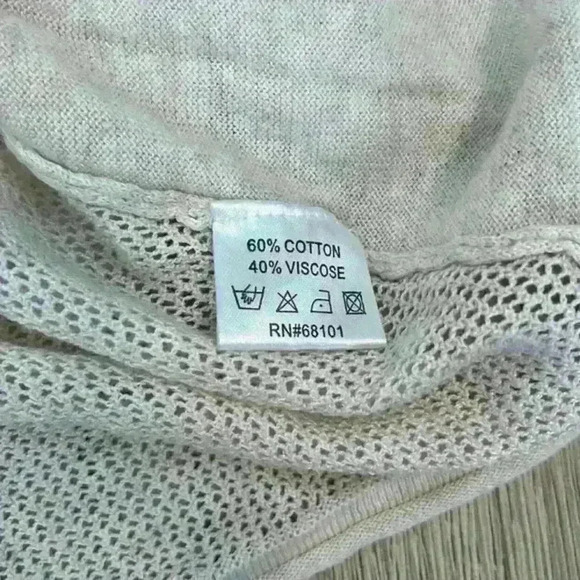 Belldini Cream Long Sleeve Top with Mesh Back Size S - Picture 6 of 11